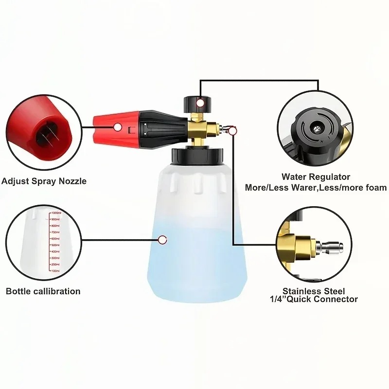Adjustable Snow Foam Lance 1L  - đánh giá và giá Foam Cannon Car Wash